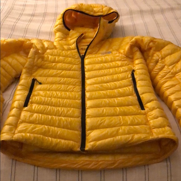 yellow north face bubble jacket